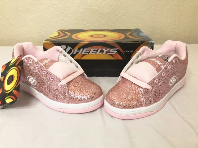 Heelys Youth Girl 770970H Split Skate Sneakers, -Pink Disco Glitter 6Y 7W NWT