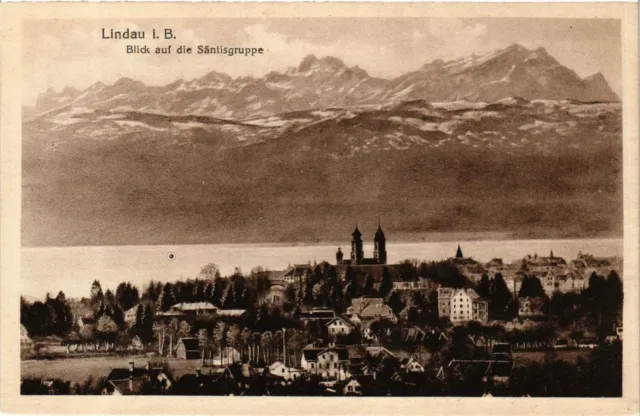 CPA AK Lindau I.B.- Blick auf die Santigsgruppe GERMANY (882477)