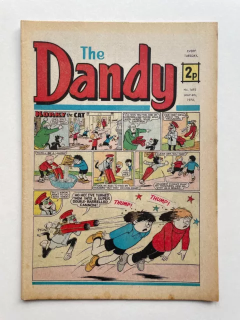 Dandy Comic 1693 April 30-May 1 2nd 3rd 4th 5 6 1974, 50th Birthday Present/Gift