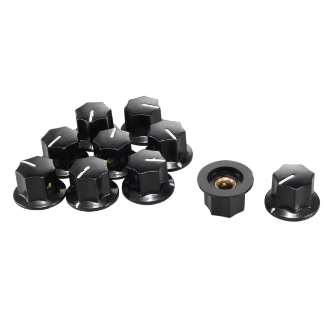 10 pcs Plastic Shell Potentiometer Pot Rotary Control Knob for 6mm Dia Shaft