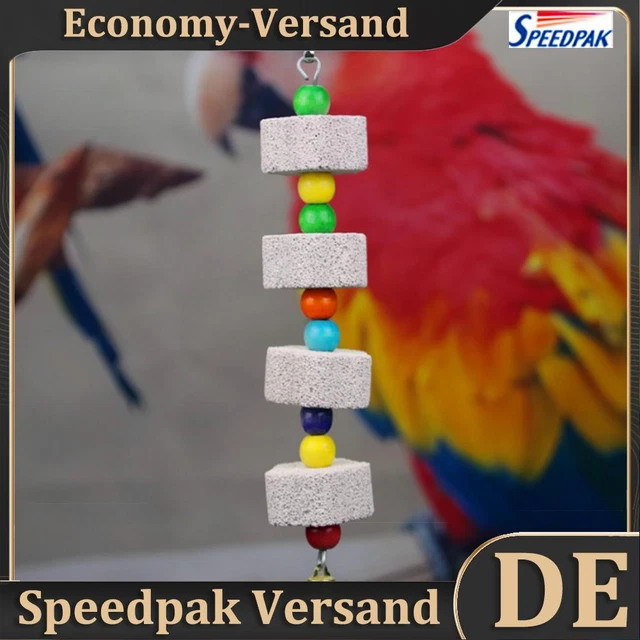 aediea Spielzeug für Papageien, Vögel, Zähne, Kauen, Mineralien, Stein