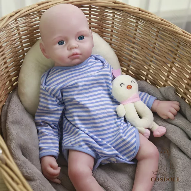 COSDOLL 19in Reborn BOY Dolls Handmade Lifelike Baby Dolls Newborn Silicone Doll