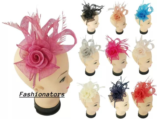 Women's Elegant Headband clip Fascinator Ladies Royal Race Ascot Prom Wedding