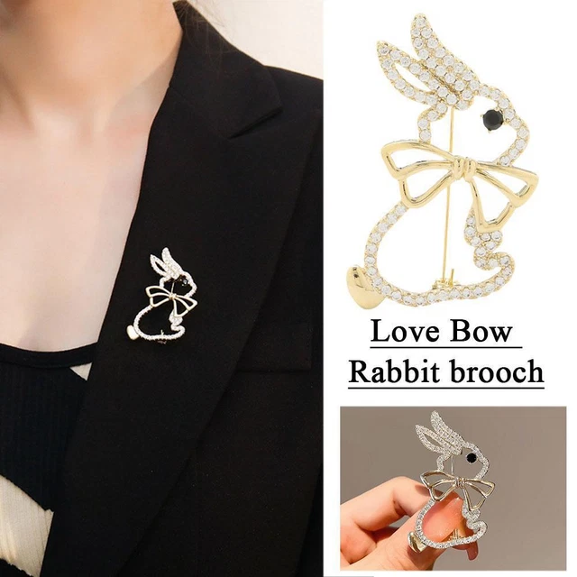 1X Easter Brooch Alloy Bunny Corsage Decorative Brooch o H T Badge Rabbit J4D5