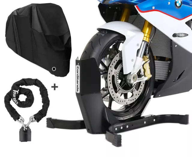 Béquille + Chaine antivol + Housse XXXL pour moto custom CB38101