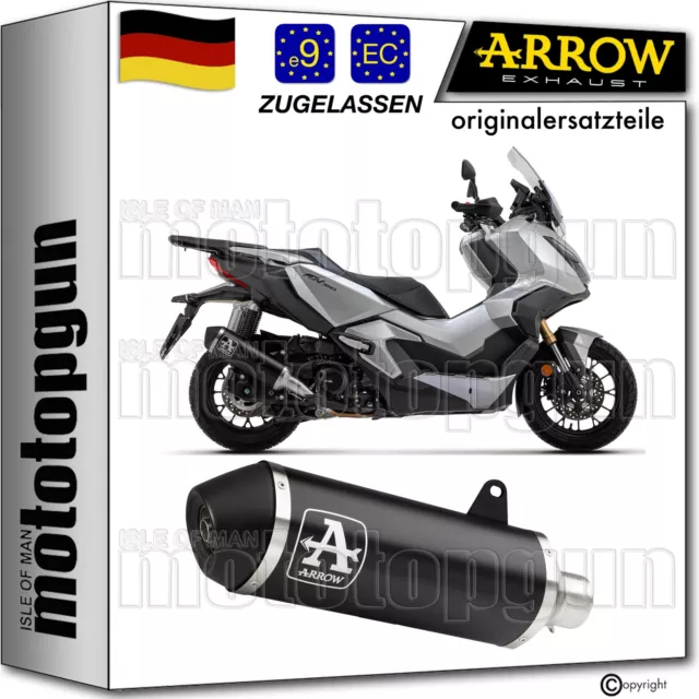 Arrow Auspuff Kein Kat Urban Aluminium Schwarz Honda Xadv X-Adv 350 2024 24