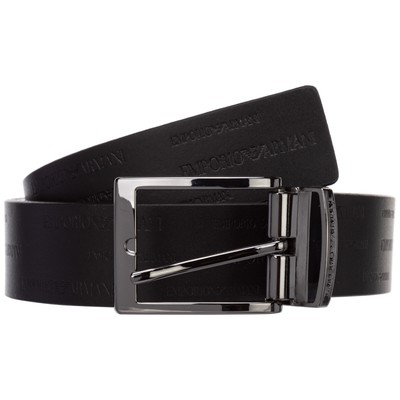 ARMANI Emporio ARMANI Y4S071 YKL1J Ceinture Réversible Ceinture Cuir Kaki Noir 