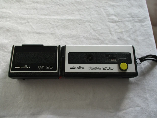 Appareil Photo Argentique Compact Minolta Pocket Autopak 430Ex - Noir, Avec Housse, Occasion Non Testé