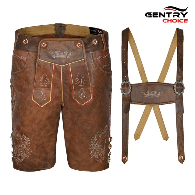 Traditional Germen Men Lederhosen Stormer Leather Lederhosen Oktoberfest Outfit
