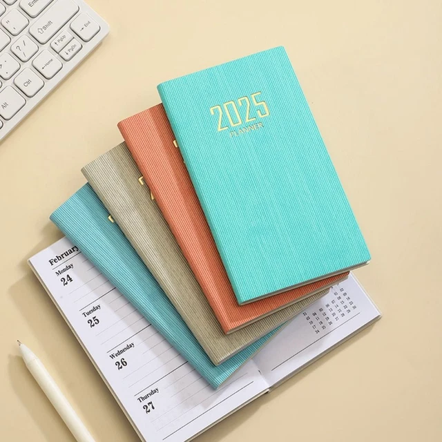 WITH CALENDAR 2025 Agenda Book Pocket Notebooks Diary Weekly Planner