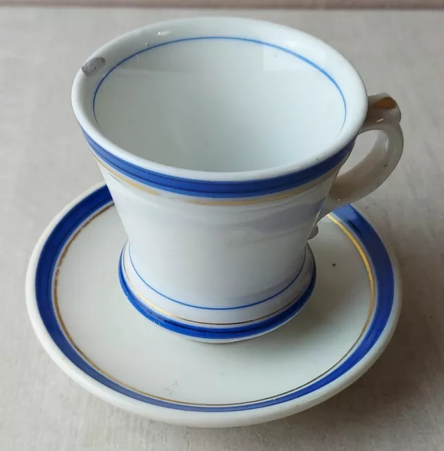 Ancienne tasse à café / brulot, en céramique épaisse, XIXème