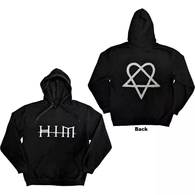 HIM 'Heartagram Logo' Black Pullover Hoodie - NEW OFFICIAL