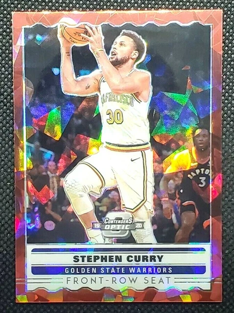 2019-20 Panini Contenders Optic Front Row Seat Red Cracked Ice Stephen Curry #19