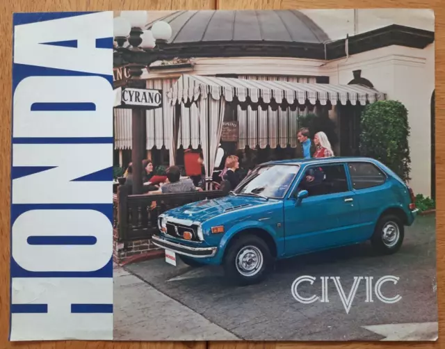 USA 1973 HONDA CIVIC car sales brochure. American catalogue