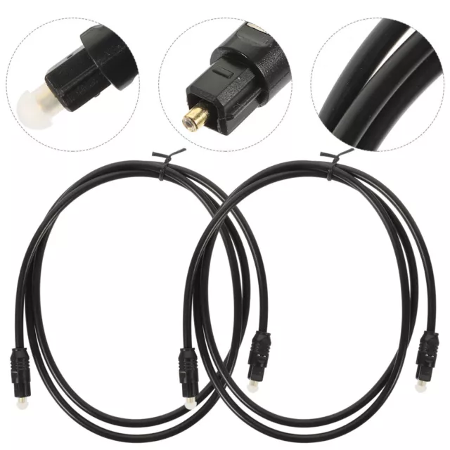 2 piezas Fibra PMMC Cable de audio óptico Altavoces Barras de sonido TV