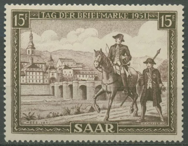 Saarland 1951 Tag der Briefmarke 305 postfrisch