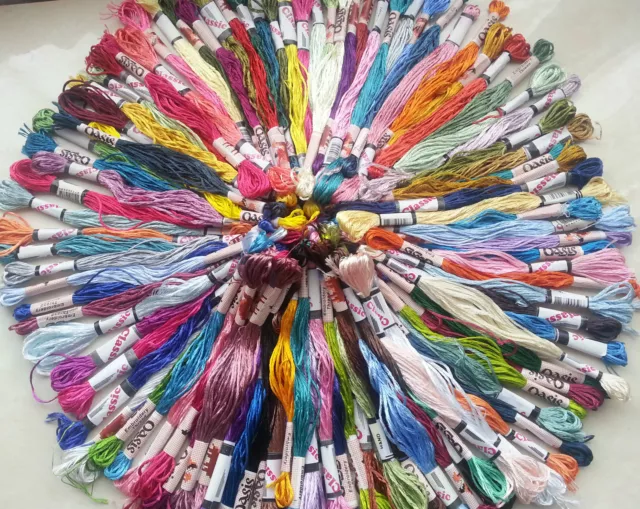 125 Art Silk/Rayon Stranded Skeins Embroidery Thread, 125 Dif Colors Great Price