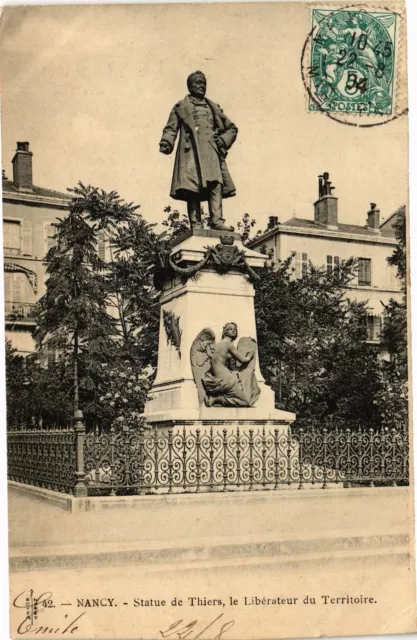 CPA Nancy-Statue de Thiers le Liberador du Territoire (187087)