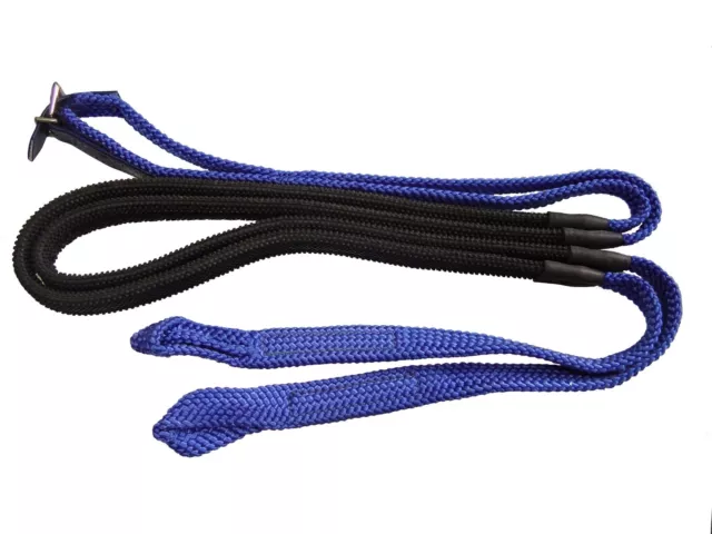 Race General Purpose Horse Reins Soft Braided~Rubber Pimple Grips Loop Ends