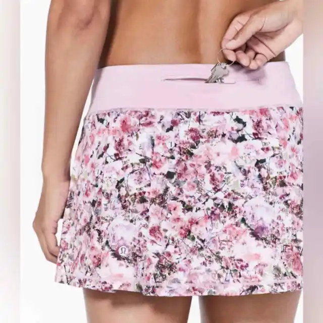 Lululemon Pace Rival Skirt Regular Blossom Spritz Multi Pink Size 8