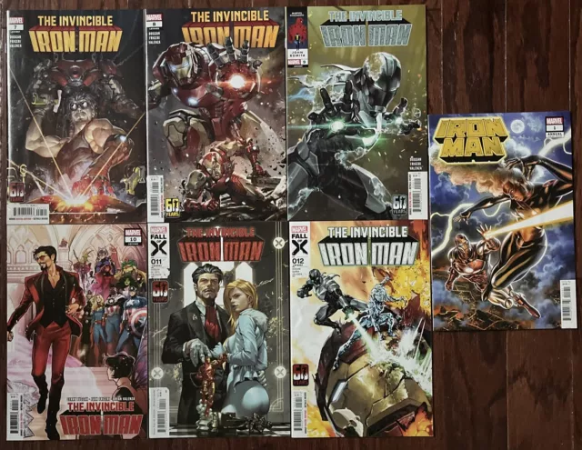 Invincible Iron Man (2023 Marvel Comics) Lot #7, 8, 9, 10, 11, 12, Annual #1