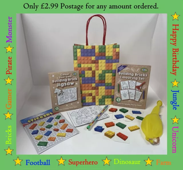 BRICKS Pre Filled Party Bags - Girls Ready Made Birthday Gift Fillers Favours