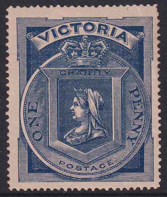 Victoria 1897 Jubilee. 1d. (1/-) Blue charity. Mint SG 353, CV £24