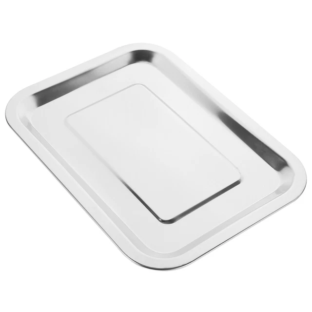 Plaque De Cuisson Rectangulaire Inox 60x40 Cm – Antiadhésive, Four Et Barbecue | Idéale Rôtissage, Cuisson, Service