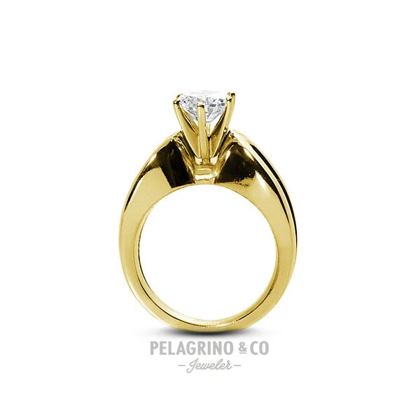 2ct F SI2 Round Natural Certified Diamond 18ky Gold Solitaire Engagement Ring