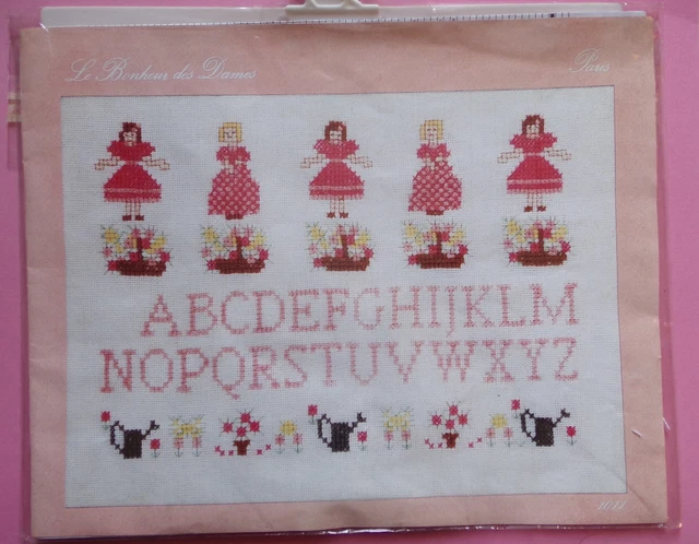 § KIT BRODERIE point de croix compté LE BONHEUR DES DAMES EUR 14,00