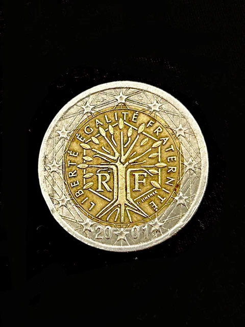 2 Euro Liberte Egalite Fraternite 2001 PIÈCE DE 2 euros rare 2001 Liberte Egalite Fraternité France RF tres