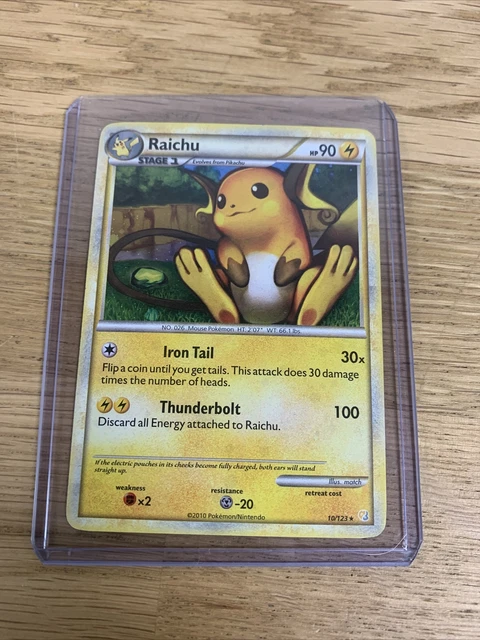 Raichu - Pokemon Card - Heart Gold Soul Silver 10/123 - LP