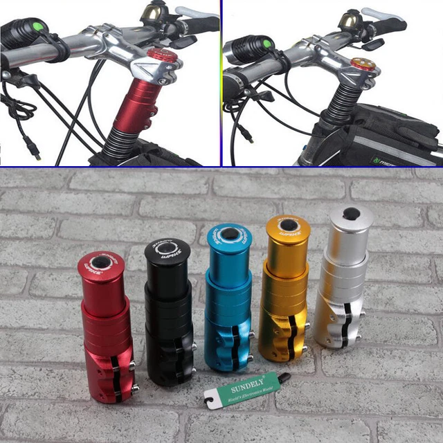 KIT Bicycle Fork Stem Extender MTB & BMX Bike Handlebar Riser Head Adapter Alloy