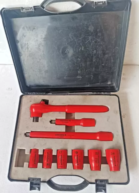 Knipex 1000V KIT DI UTENSILI ELETTRICI CON CRICCHETTO DA 1/2" E 2...