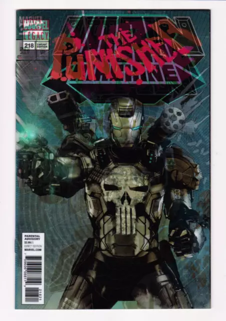 Punisher #218 (2018 Marvel)  3D War Machine Lenticular Cover NM Buy 2 Get 1 Free