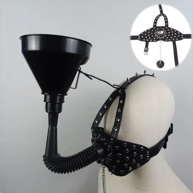 Cagoule Bondage Avec Entonnoir Buccal - Hood Funnel BDSM, Générique, Pour Unisexe