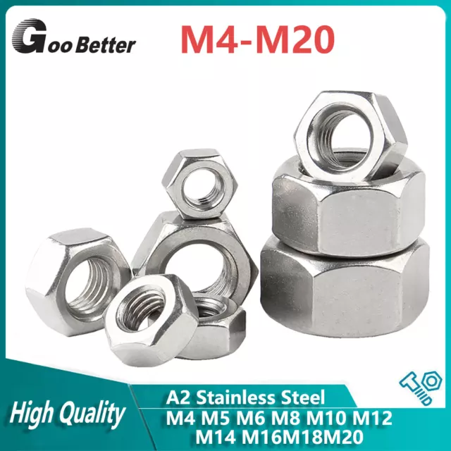 Left Hand Thread Nut Hex Full Nuts Hexagon Nut M4 M5 M6 M8 M10 M12 M14 M16M18M20