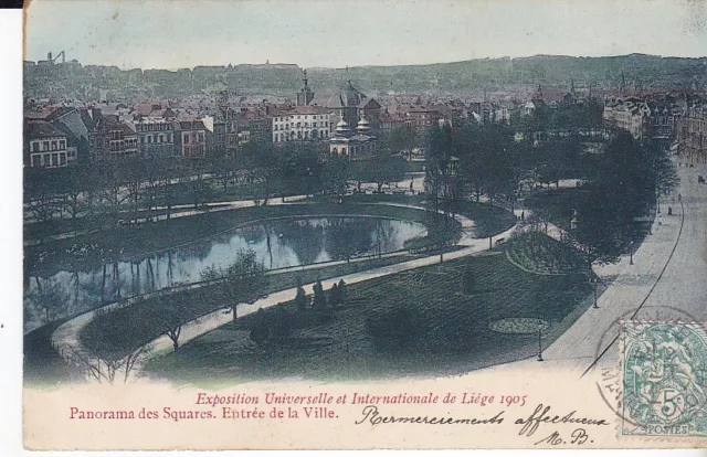 Cpa Exposition Universelle Et Internationale De Liege 1905 Panorama Des Squares