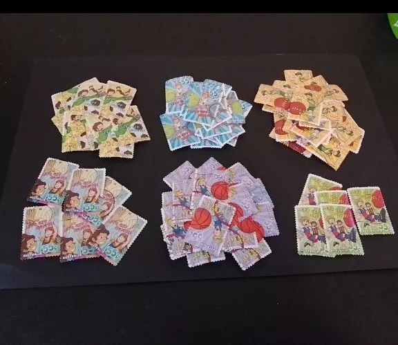 Bulk x 94 Australia 55c-Lets Get Active Stamps Used Off Paper-2009