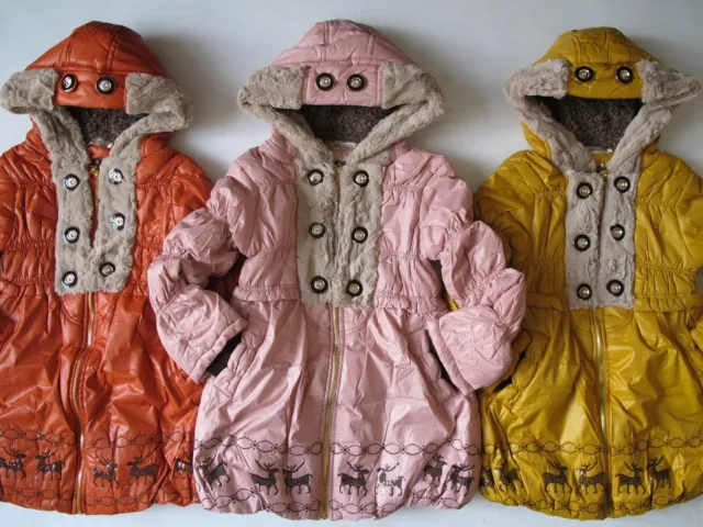 Giacche con cappuccio invernali Natale Boutique Design per ragazze taglia 6 7 8 09 anni 10t
