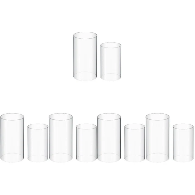 10 Pcs Transparent Clear  Candle Shade Cover Desktop Candle Cover for Room Daily