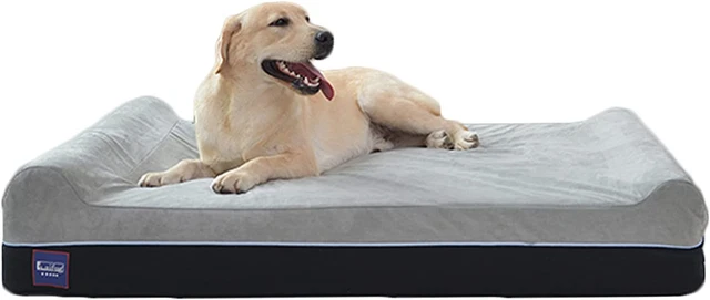 Orthopedic Memory Foam Extra Large Dog Bed Pillow(50"X36"X10", Slate Grey) Durab
