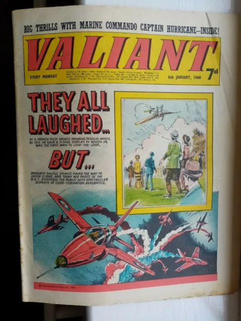 "Valiant " Comic 1968 Classic Vintage Uk Comic Best For Comic Strips!