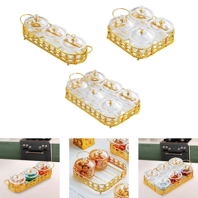 Assiette Ronde En Acier Inoxydable Pour BBQ - Multifonction (fruits De Mer, Apéritifs) - Design Chic 17.7x17.7cm - Drainage D'huile - 3