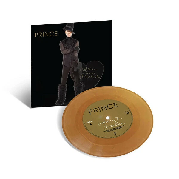 PRINCE WELCOME 2 AMERICA  LIMITED EDITION 7" GOLD VINYL sealed