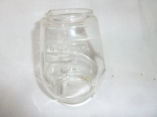 VINTAGE ORIGINAL CHALWYN GLASS HURRICANE LAMP SHADE MADE n  ENGLAND REPLACEMENT