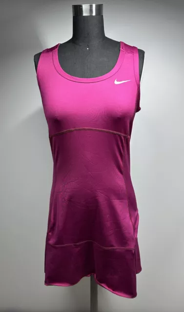 Nike Fit Dry Women's Medium Tennis Golf Dress Athleisure Fuchsia Stretch