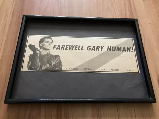 GARY NUMAN FAREWELL-1981 framed original advert