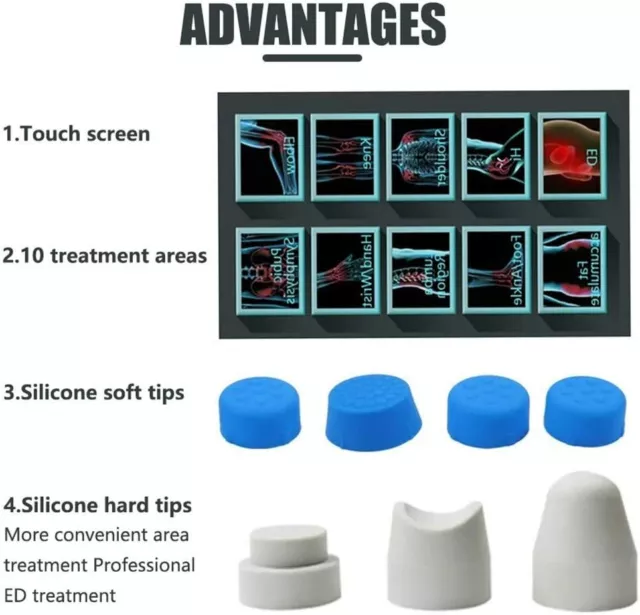 Dispositivo de terapia de ondas de choque dispositivo de fisioterapia alivio del dolor músculo profundo 2