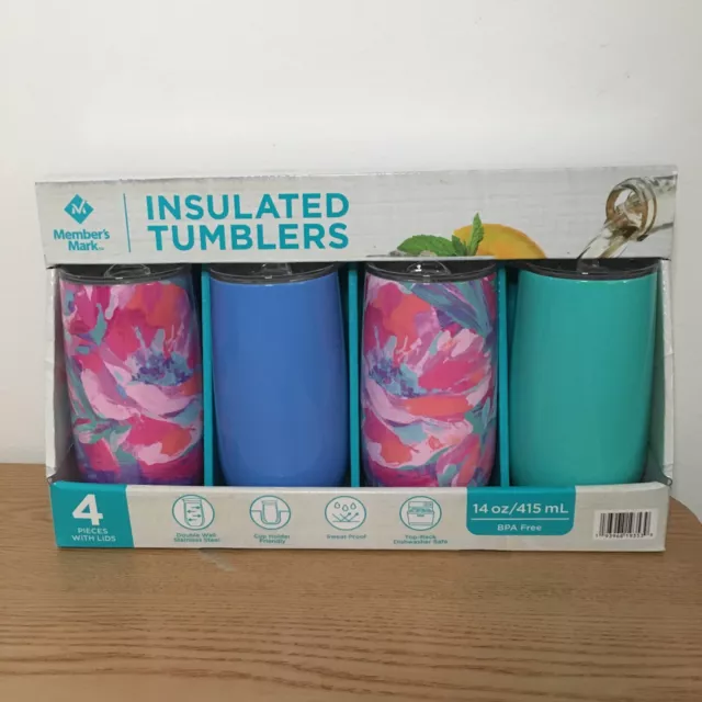 Stainless Steel Insulated Tumblers 14 oz Members Mark 4 Pack
